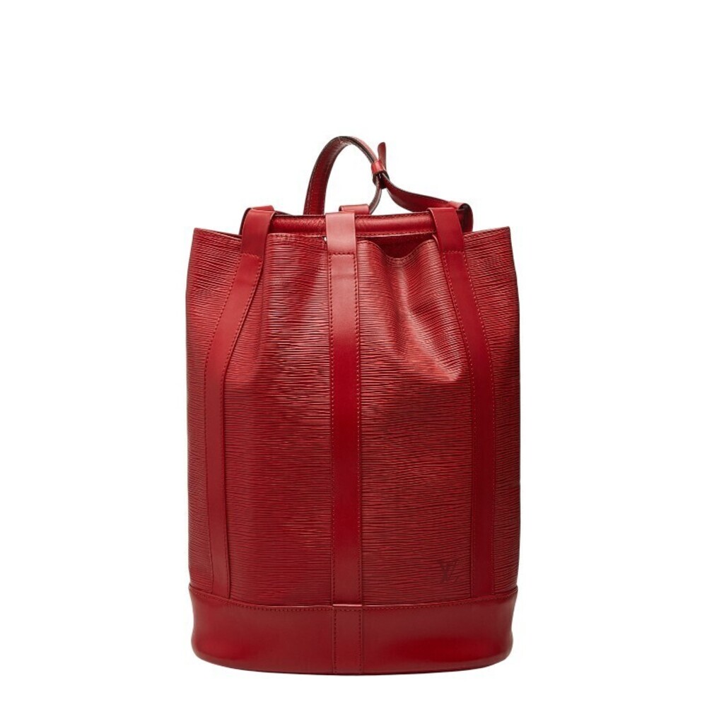 Louis Vuitton Epi Randonee Shoulder Bag Castilian Red Leather